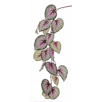 Tige de bégonia artificielle KATRICE, violet-vert, 110cm