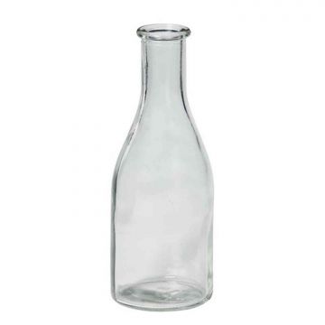 Petite bouteille en verre ANYA, cylindre/rond, transparent, 18cm, Ø6,5cm