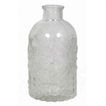 Petite bouteille en verre URSULA, cylindre/rond, transparent, 12,5cm, Ø3,5cm/Ø6,5cm