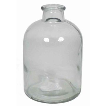 Bouteille en verre URSULA, cylindre/rond, transparent, 17cm, Ø4,5cm/Ø11cm