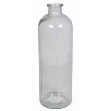 Bouteille en verre URSULA, cylindre/rond, transparent, 33cm, Ø5cm/Ø11cm