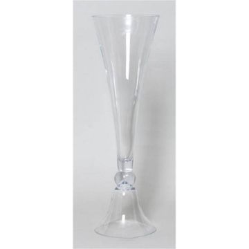 Vase de sol SOKKA en verre, transparent, 80cm, Ø25cm