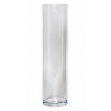 Grand vase en verre SANSA OCEAN, cylindre/rond, transparent, 60cm, Ø15cm
