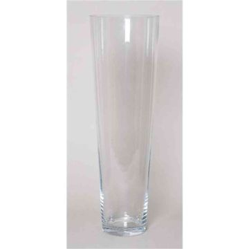 Vase de sol conique ANNA OCEAN en verre, transparent, 70cm, Ø22,5cm