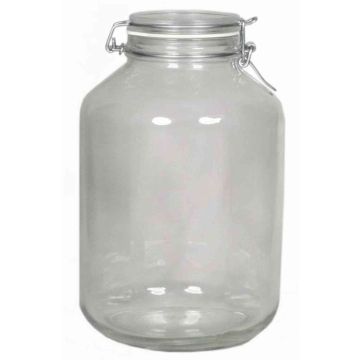 Verre à confiture XXL JARVEN, 5 litres, cylindre/rond, transparent, 27,5cm, Ø9,5cm/Ø17cm