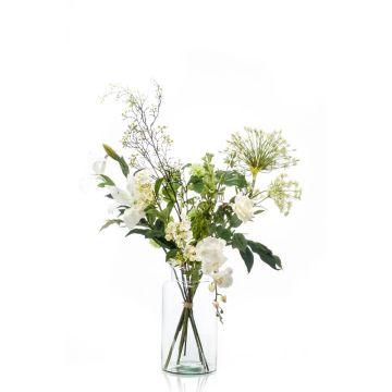Bouquet artificiel FEME, blanc, 105cm, Ø40cm