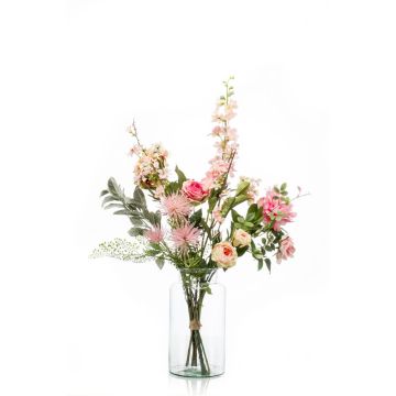 Bouquet artificiel FEME, rose, 90cm, Ø40cm