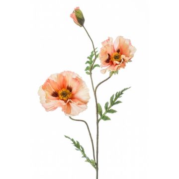 Coquelicot décoratif LOPEZ, crème-rose, 90cm