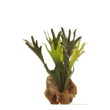 Fougère artificielle corne d'élan BAROJA à planter, verte, 40cm