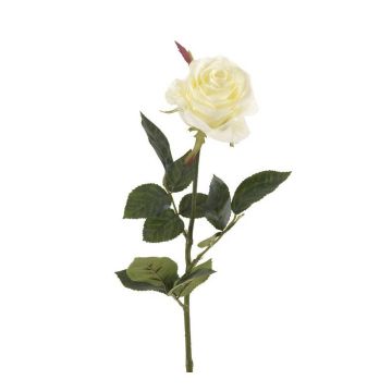 Fausse fleur Rose BRINA, blanc, 70cm