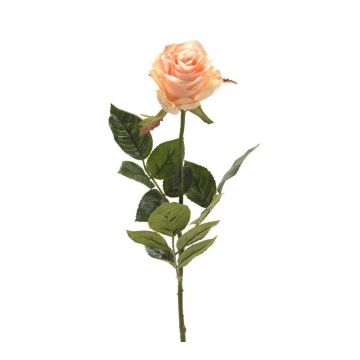 Fausse fleur Rose BRINA, crème-rose, 70cm