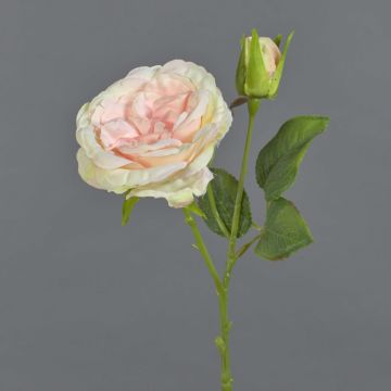 Fausse Rose CESCA, rose-jaune, 40cm