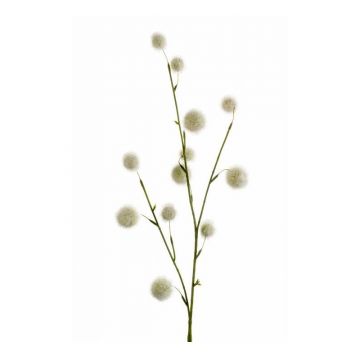 Fleur textile Boule de neige ATERIDA, blanc, 80cm