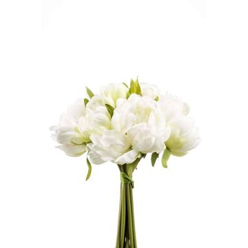 Bouquet de pivoines artificielles WILO, blanc-vert, 25cm