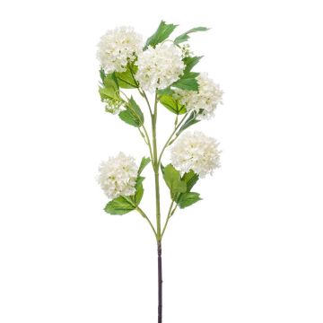 Branche artificielle boule de neige FONTE, crème, 75cm