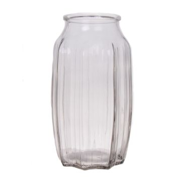 Petit vase à fleurs AMORY en verre, transparent, 22cm, Ø12cm