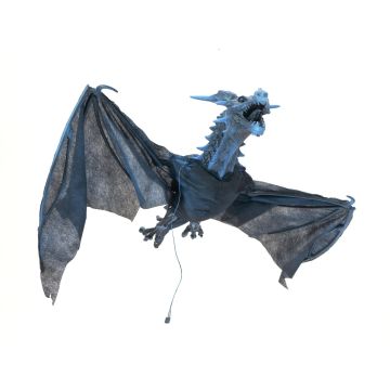 Figurine décorative d'Halloween Dragon MONZA avec fonction sonore et mouvement, LEDs, 120cm