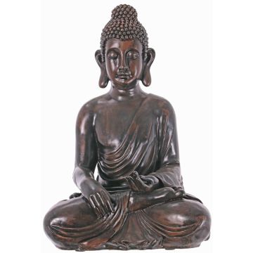 Figurine de Bouddha RAJESH, assis en train de méditer, bronze, 50cm
