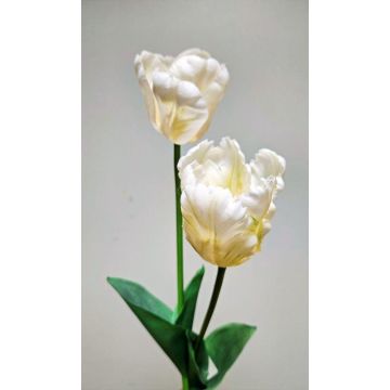 Fleur décorative Tulipe PJASSINA, crème-blanc, 65cm