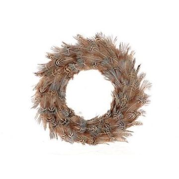 Couronne de plumes de poule RUKEN, naturel, Ø20cm