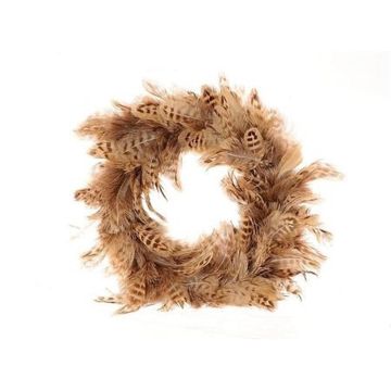 Couronne de plumes d'autour des palombes MEDANA, naturel, Ø25cm