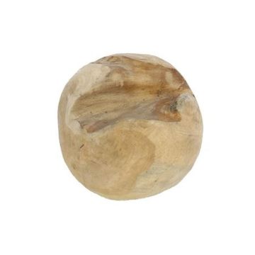 Balle en teck naturel BEDRAN, naturel, Ø15cm