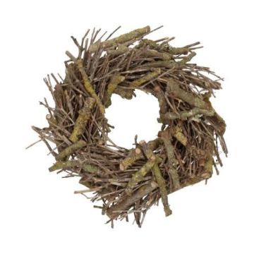 Couronne sèche Osier GRIEGORY, naturel, Ø25cm