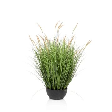 Faux pennisetum WALERIAN dans une coupe décorative, avec des panicules, vert, 80 cm