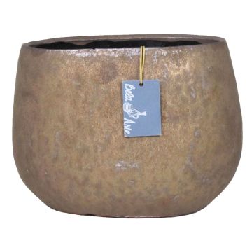 Pot de fleurs ovale en céramique PEYO, bronze, 25,5x15,5x18,5cm