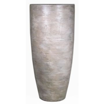 Grand vase en céramique THORAN avec veinure, brun-blanc, 70cm, Ø32cm