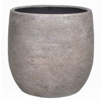 Pot en céramique AGAPE avec veinure, blanc-brun, 45cm, Ø49cm