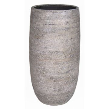 Vase en céramique AGAPE avec veinure, blanc-brun, 50cm, Ø24,5cm