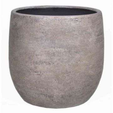Pot en céramique AGAPE avec veinure, blanc-brun, 14cm, Ø15,5cm
