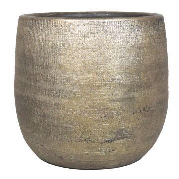 Cache-pot en céramique AGAPE avec veinure, or, 14cm, Ø15,5cm