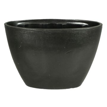 Pot à orchidée ovale RODISA, céramique, noir, 32x14,5x22,5cm