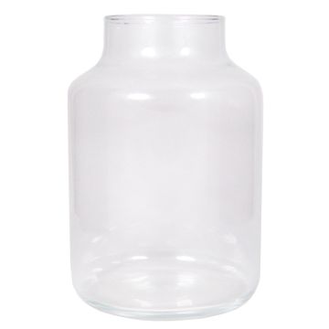 Vase à fleurs en verre SIARA, transparent, 24,5cm, Ø16,8cm