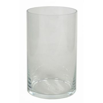 Vase cylindrique en verre SANSA OCEAN, transparent, 20cm, Ø12cm