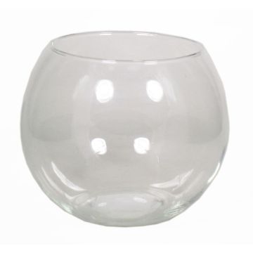 Vase boule TOBI OCEAN en verre, transparent, 15cm, Ø20cm