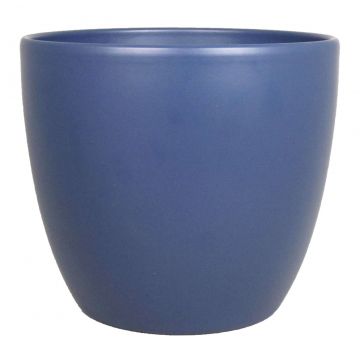 Petit pot de fleur TEHERAN BASAR, céramique, bleu nuit mat, 6cm, Ø7,5cm