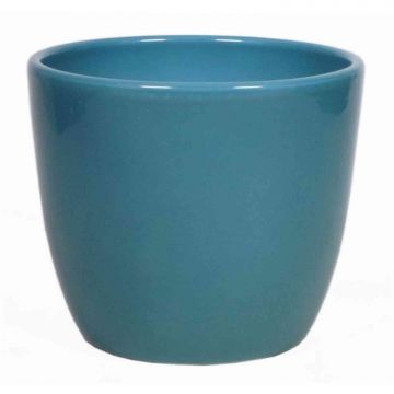 Petit pot de fleurs TEHERAN BASAR, céramique, bleu océan, 6cm, Ø7,5cm