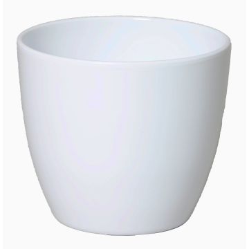 Grand cache-pot TEHERAN BASAR, céramique, blanc, 22,5cm, Ø25cm