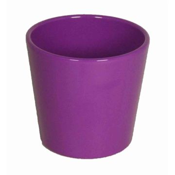 Pot à orchidée BANEH, céramique, violet, 12,5cm, Ø13,5cm