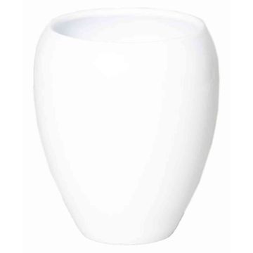 Vase en céramique URMIA MONUMENT, blanc, 19cm, Ø16cm