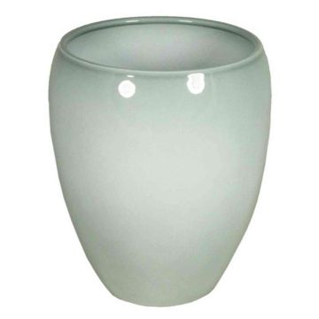 Vase en céramique URMIA MONUMENT, gris-vert, 19cm, Ø16cm