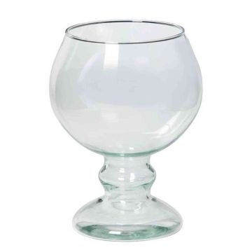 Vase gobelet en verre JEOMA avec pied, transparent, 19cm, Ø14cm