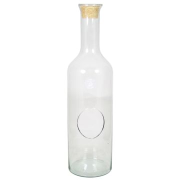 Terrarium bouteille en verre DRACO avec bouchon en liège, transparent, 55cm, Ø15cm