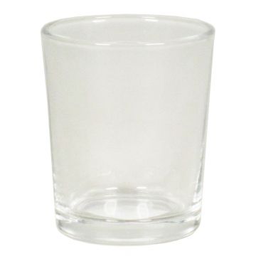 Photophore en verre MALI, transparent, 6,5cm, Ø5,5cm
