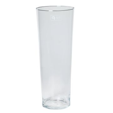Vase à fleurs conique AMNA OCEAN en verre, transparent, 40cm, Ø15cm