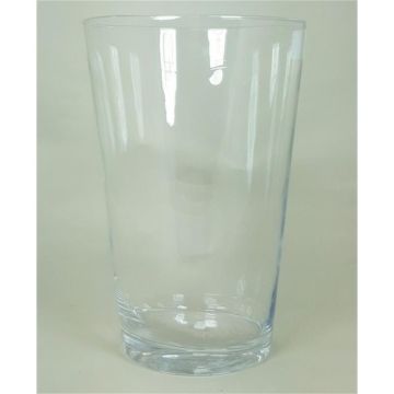 Vase conique ANNA OCEAN en verre, transparent, 35cm, Ø24cm
