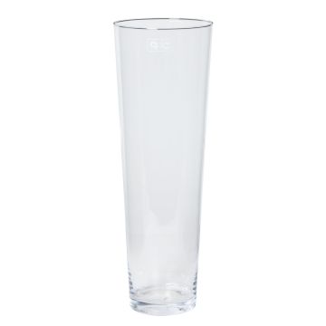 Vase à poser au sol conique ANNA OCEAN en verre, transparent, 50cm, Ø17,1cm